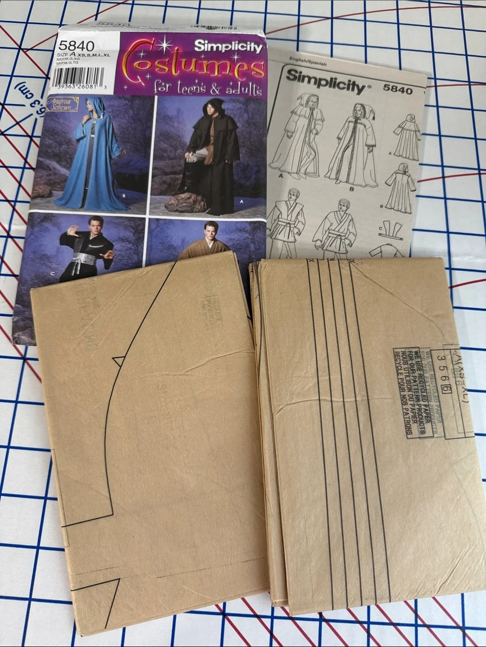 Simplicity 5840 Uncut Factory Folded Andrea Schewe Hooded Robe Tunic Costume